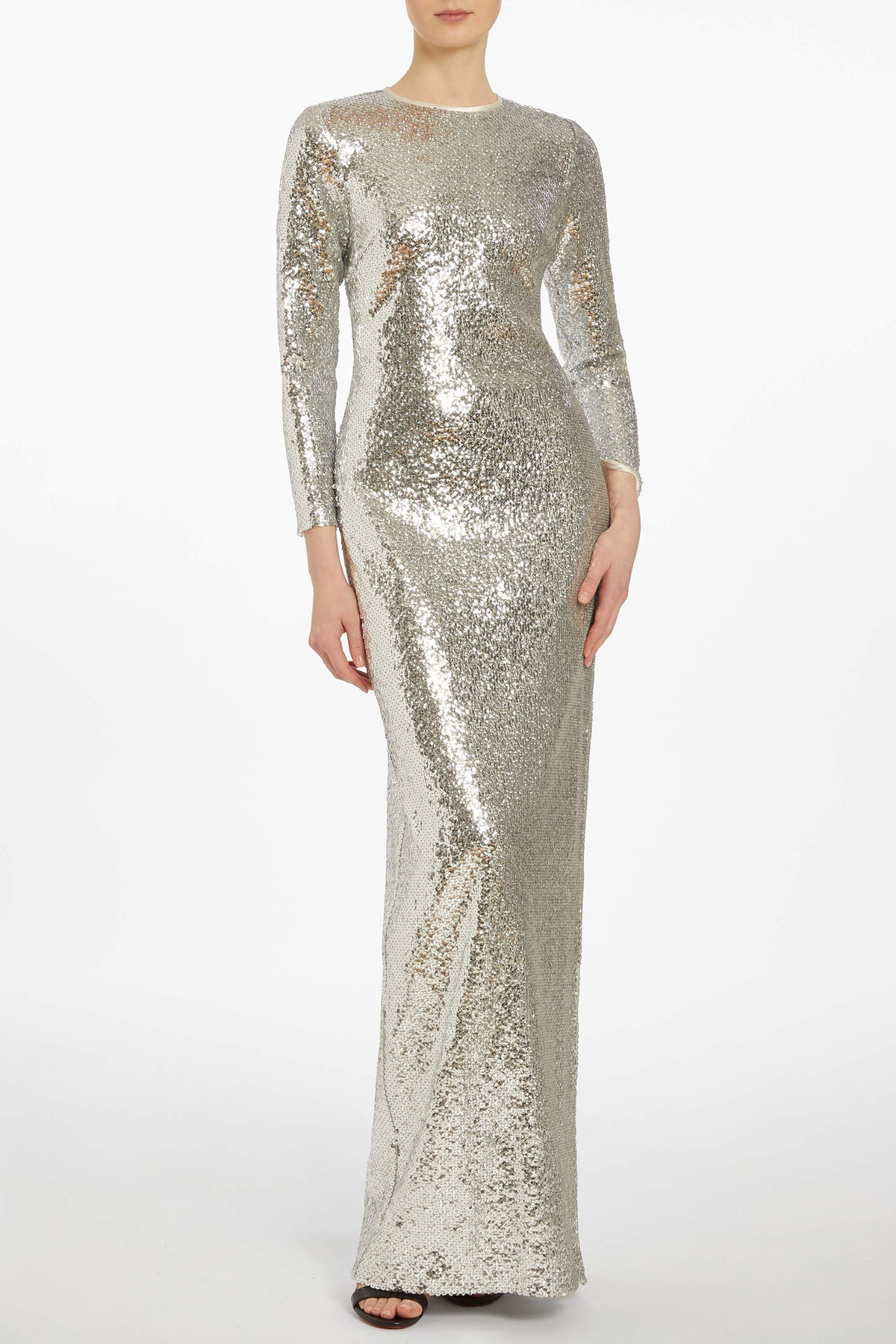 Gianna Silver Sequin Gown