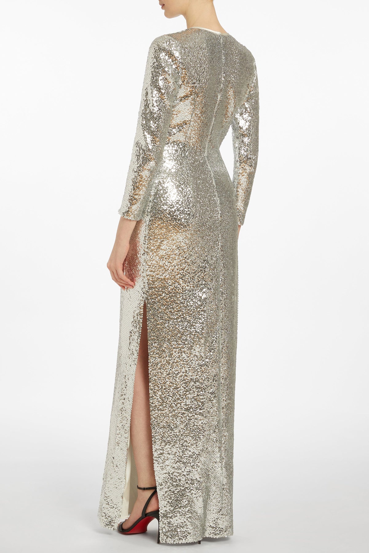 Gianna Silver Sequin Gown