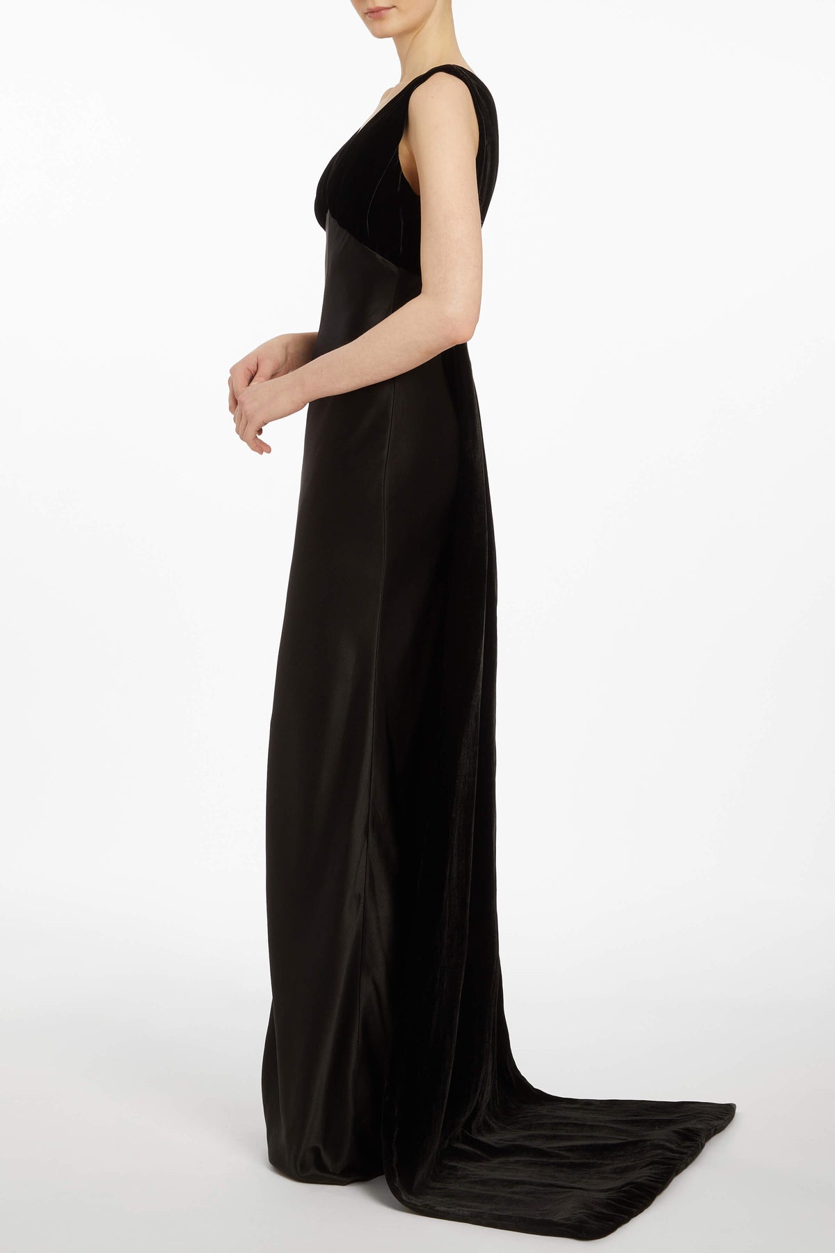 Sabina Velvet and Satin Gown