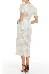 Marni Floral Jacquard Midi Wrap Dress