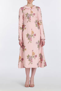 Gretel Cross Stitch Linen Midi Dress