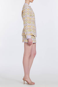 Linette Pastel Metallic Tweed Mini Skirt