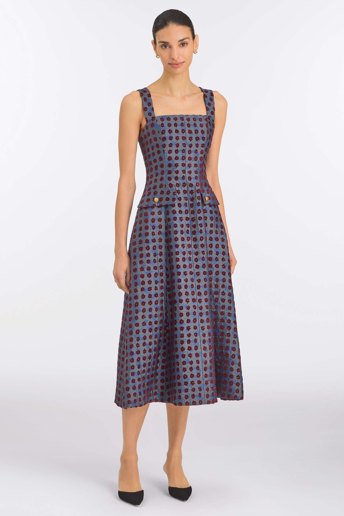 Birdie Teal Tapestry Midi Dress