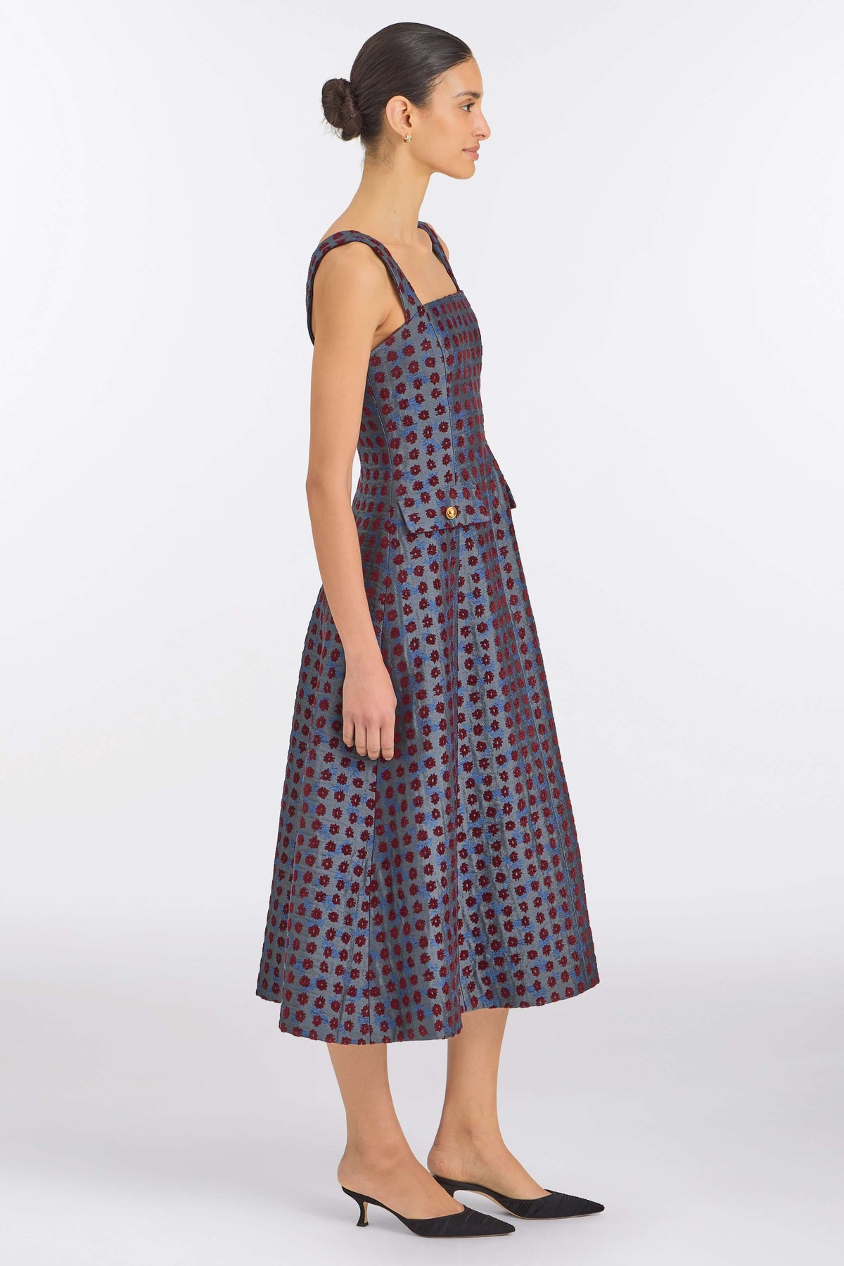 Birdie Teal Tapestry Midi Dress