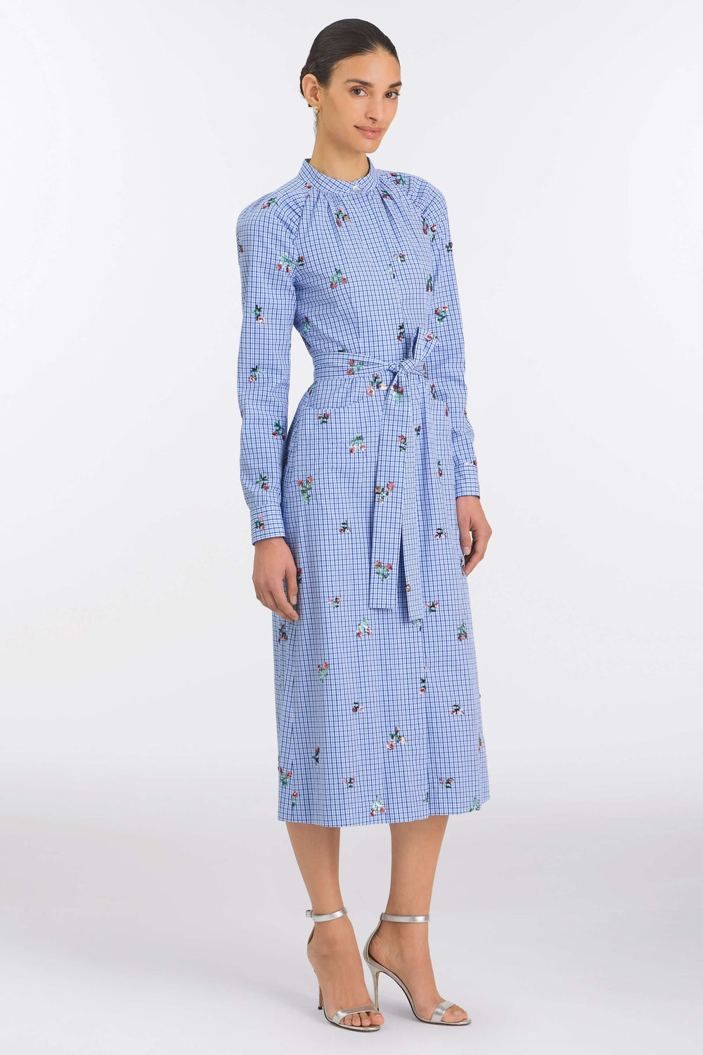 Gazania Sequin Embroidery Shirt Dress