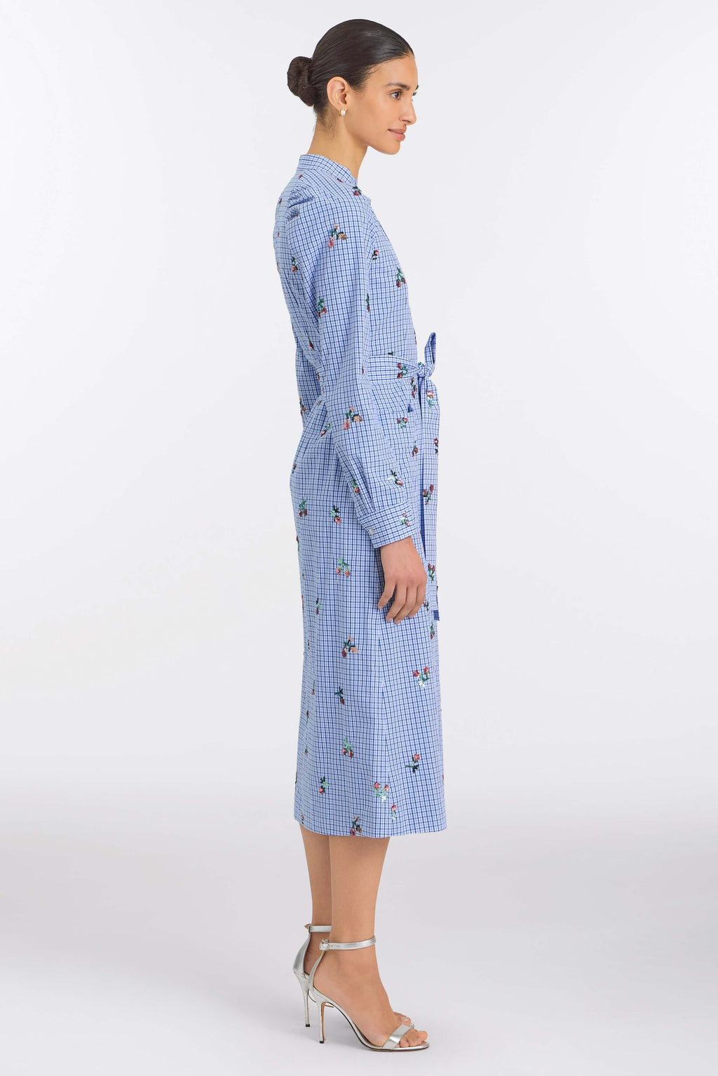 Gazania Sequin Embroidery Shirt Dress