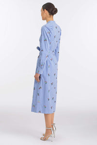 Gazania Sequin Embroidery Shirt Dress