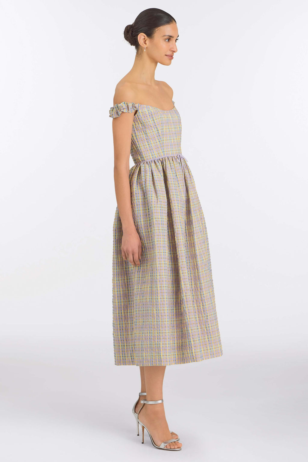 Ginger Pastel Plaid Midi Dress