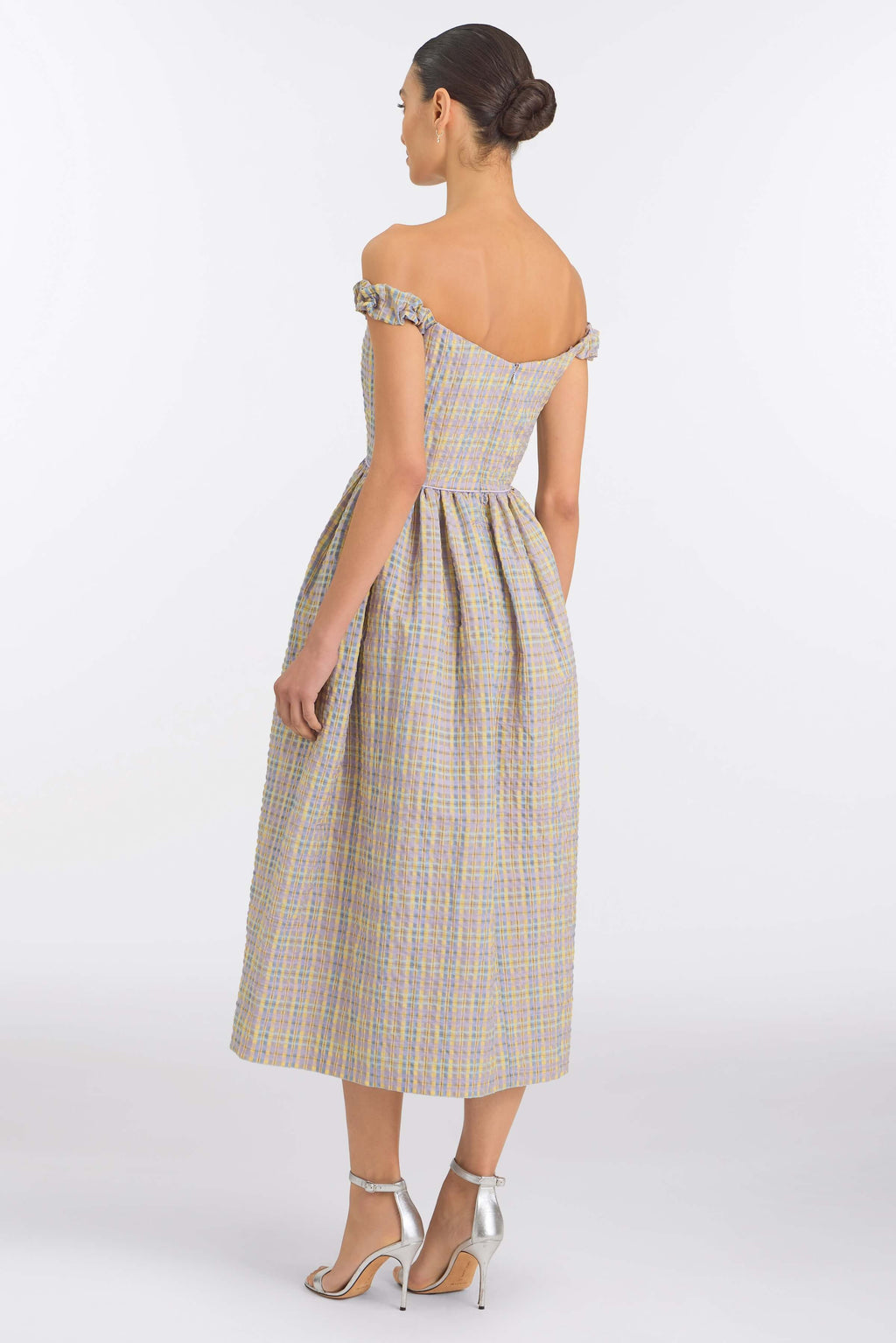 Ginger Pastel Plaid Midi Dress