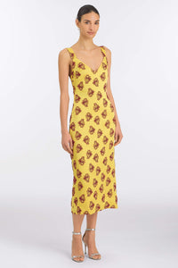 Dancing Queen Citrine Midi Dress