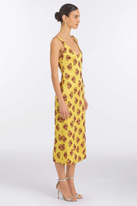 Dancing Queen Citrine Midi Dress