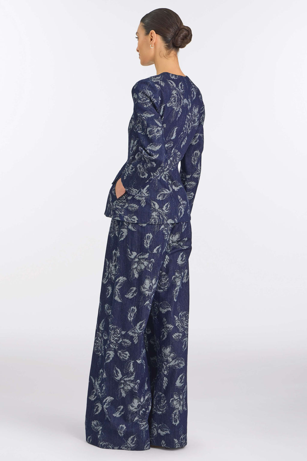 Savane Floral Denim Jacket Top
