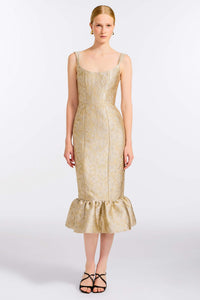 Ginevra Silver Midi Dress