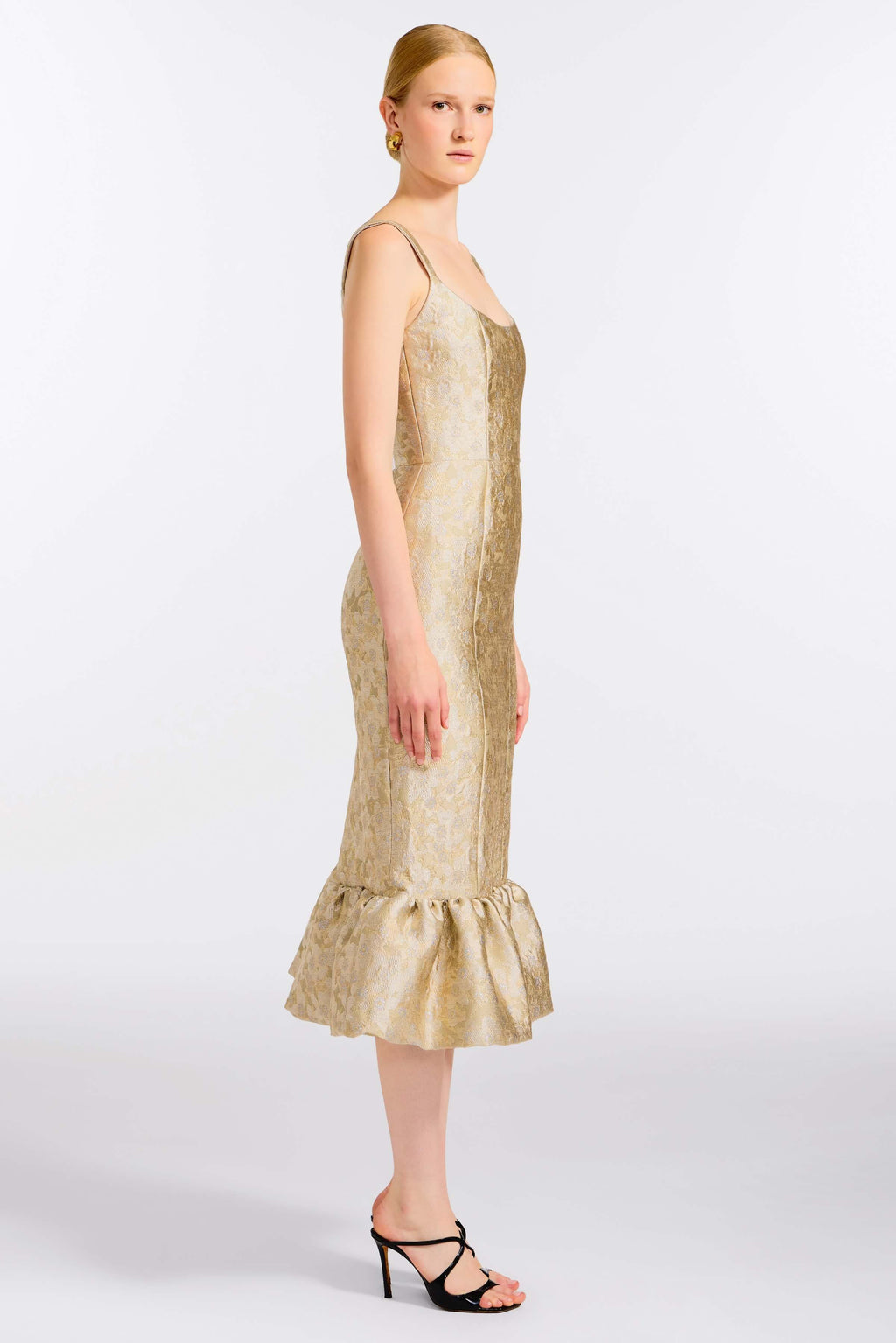 Ginevra Silver Midi Dress