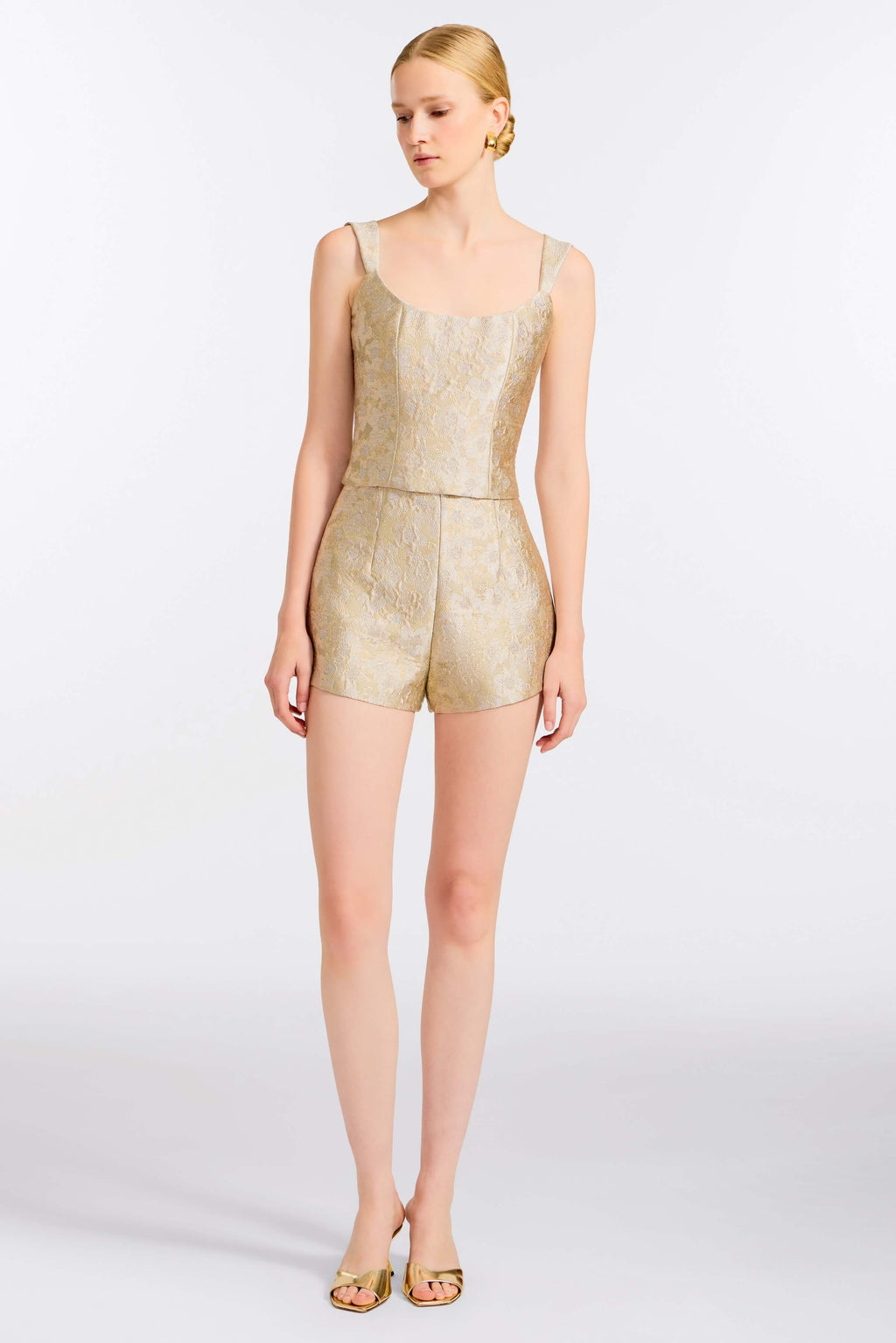 Maisie Silver Corset Top