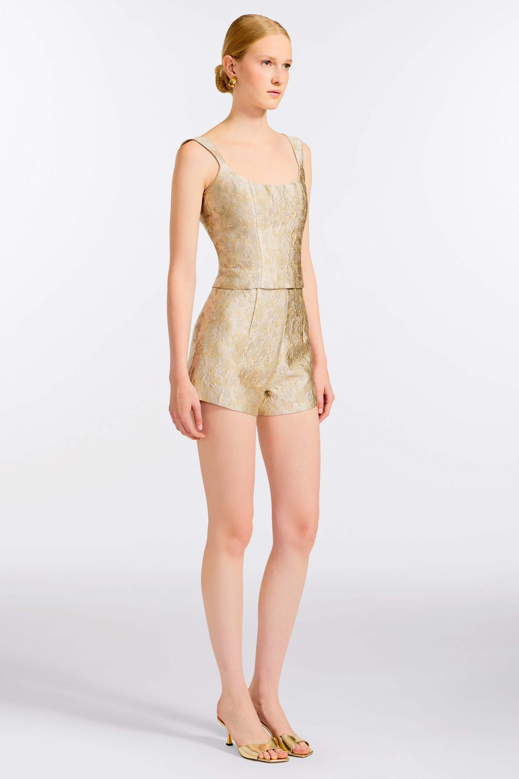 Maisie Silver Corset Top