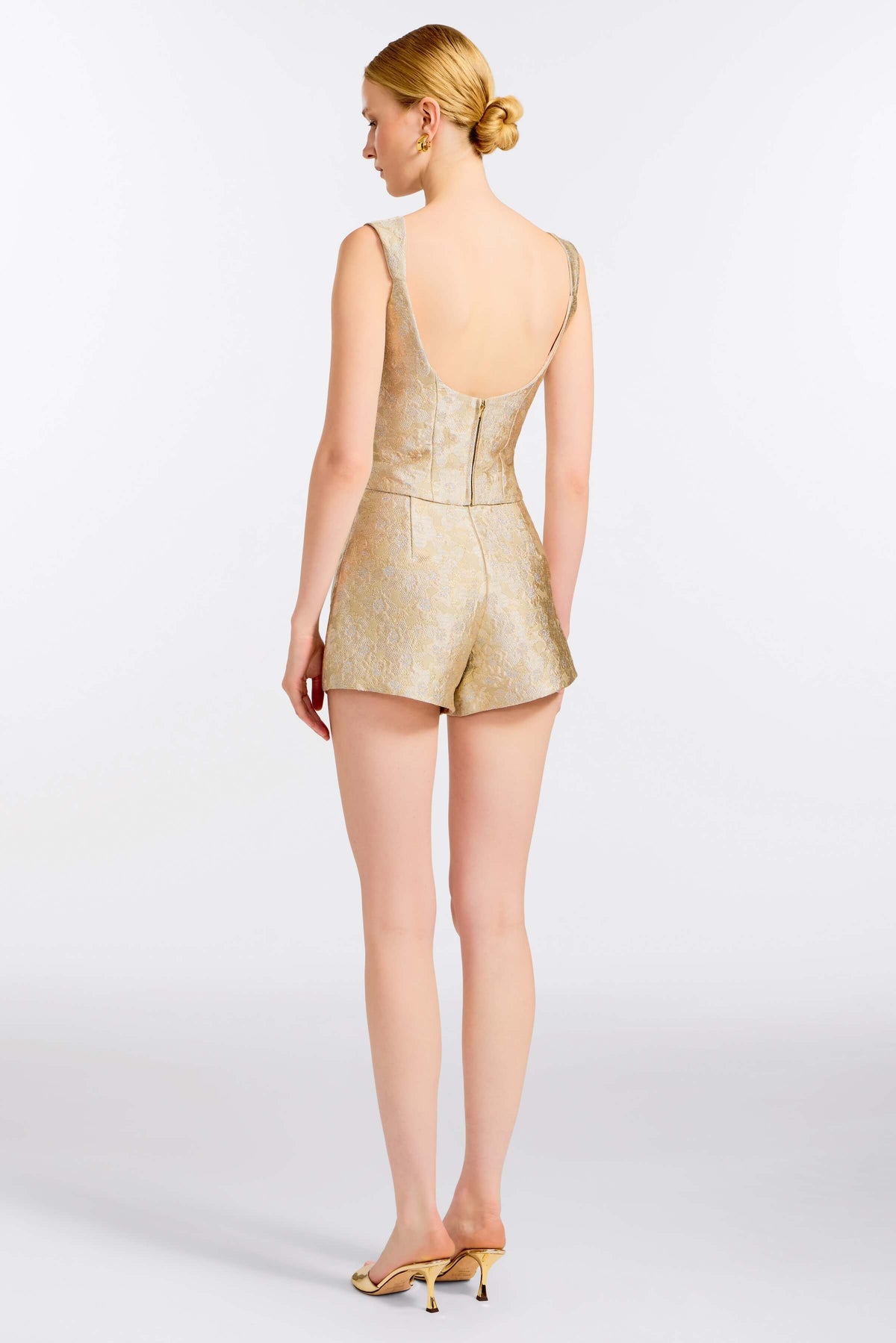 Maisie Silver Corset Top