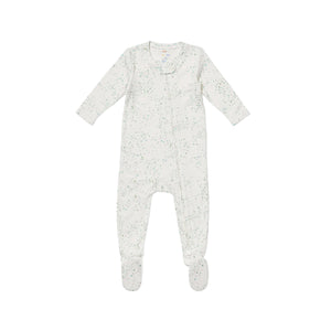 Marley Zip Footie in Seafoam Star