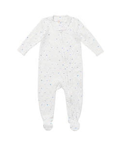 Marley Zip Pajama in Blue Hearts