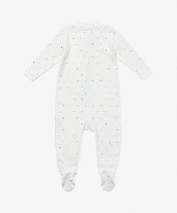 Marley Zip Pajama in Blue Hearts