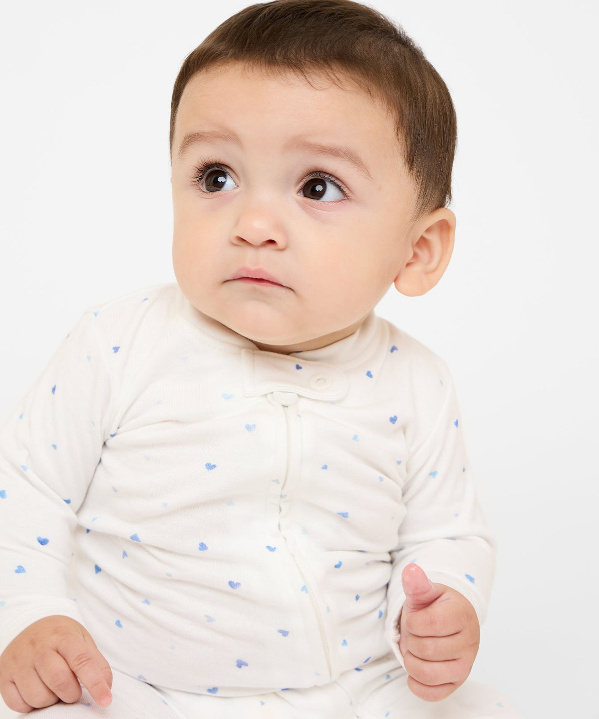 Marley Zip Pajama in Blue Hearts