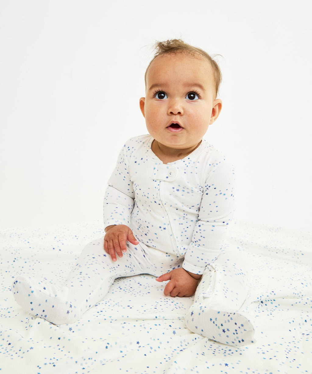 Marley Zip Footie in Blue Star