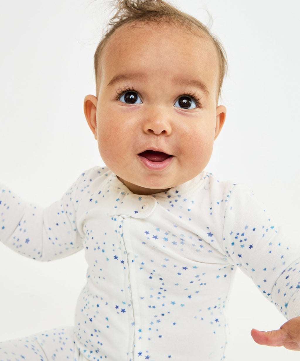 Marley Zip Footie in Blue Star