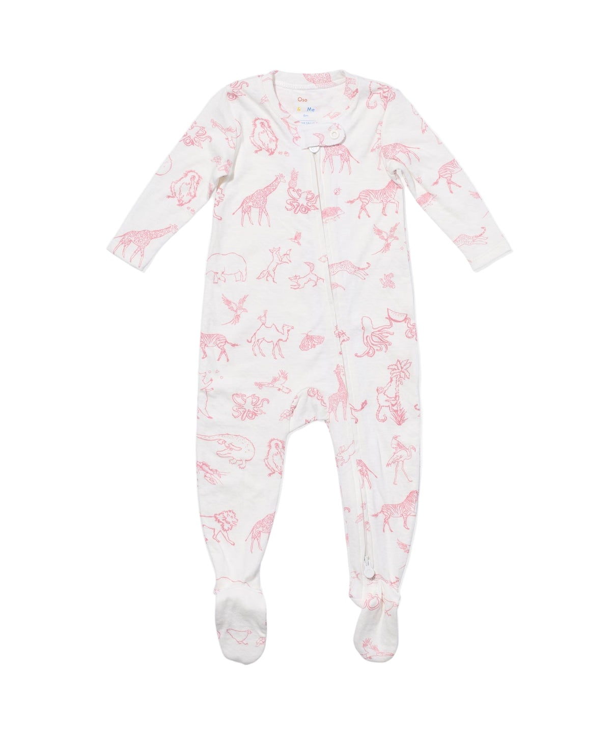 Marley Zip Pajama in Rose Animal Parade