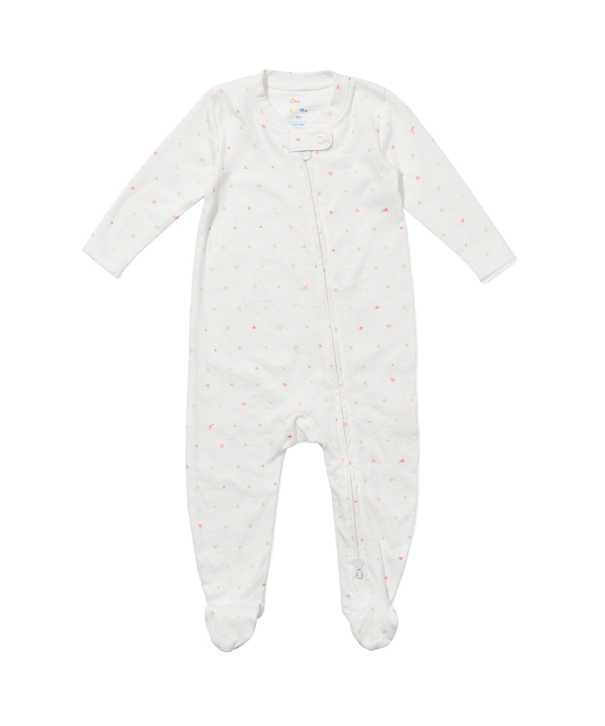Marley Zip Pajama in Rose Hearts