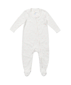 Marley Zip Pajama in Rose Hearts