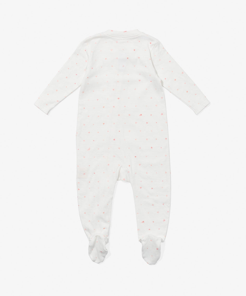 Marley Zip Pajama in Rose Hearts