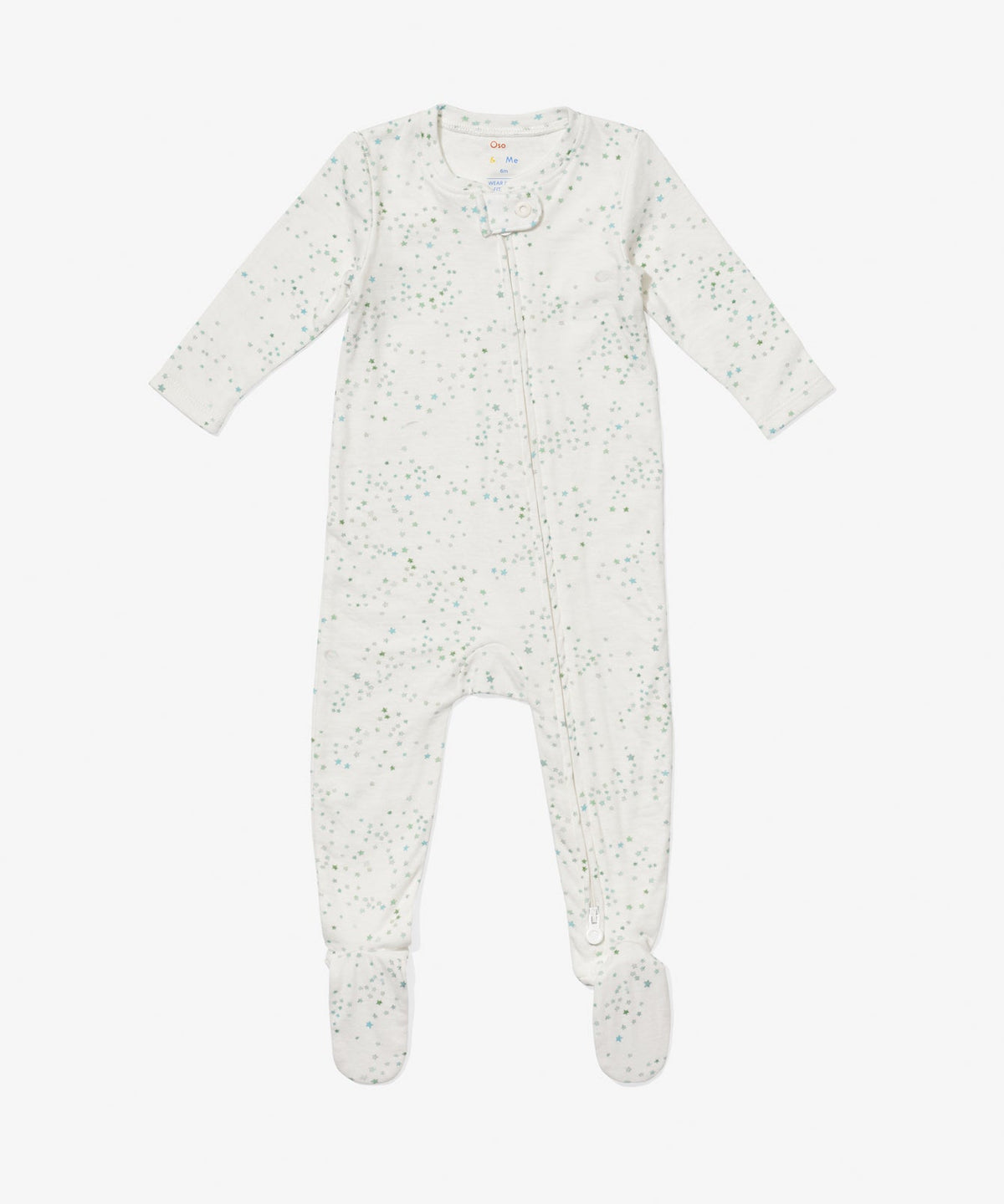 Marley Zip Footie in Seafoam Star