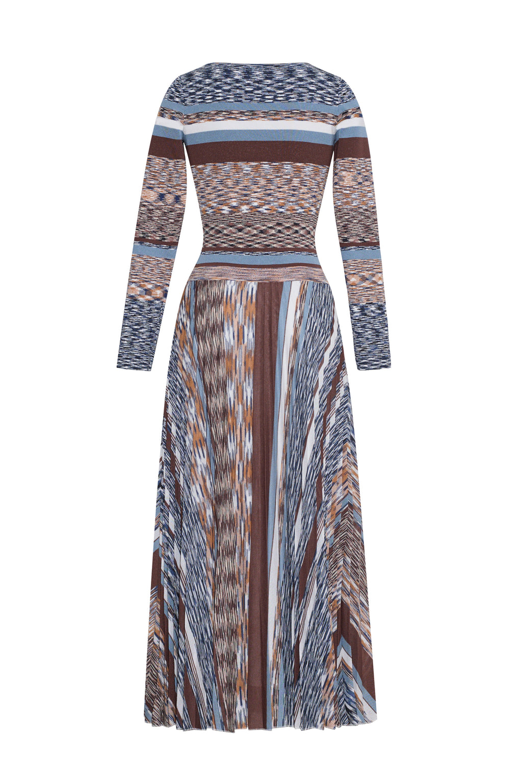 Marlow Dress in Blue Brown Multi