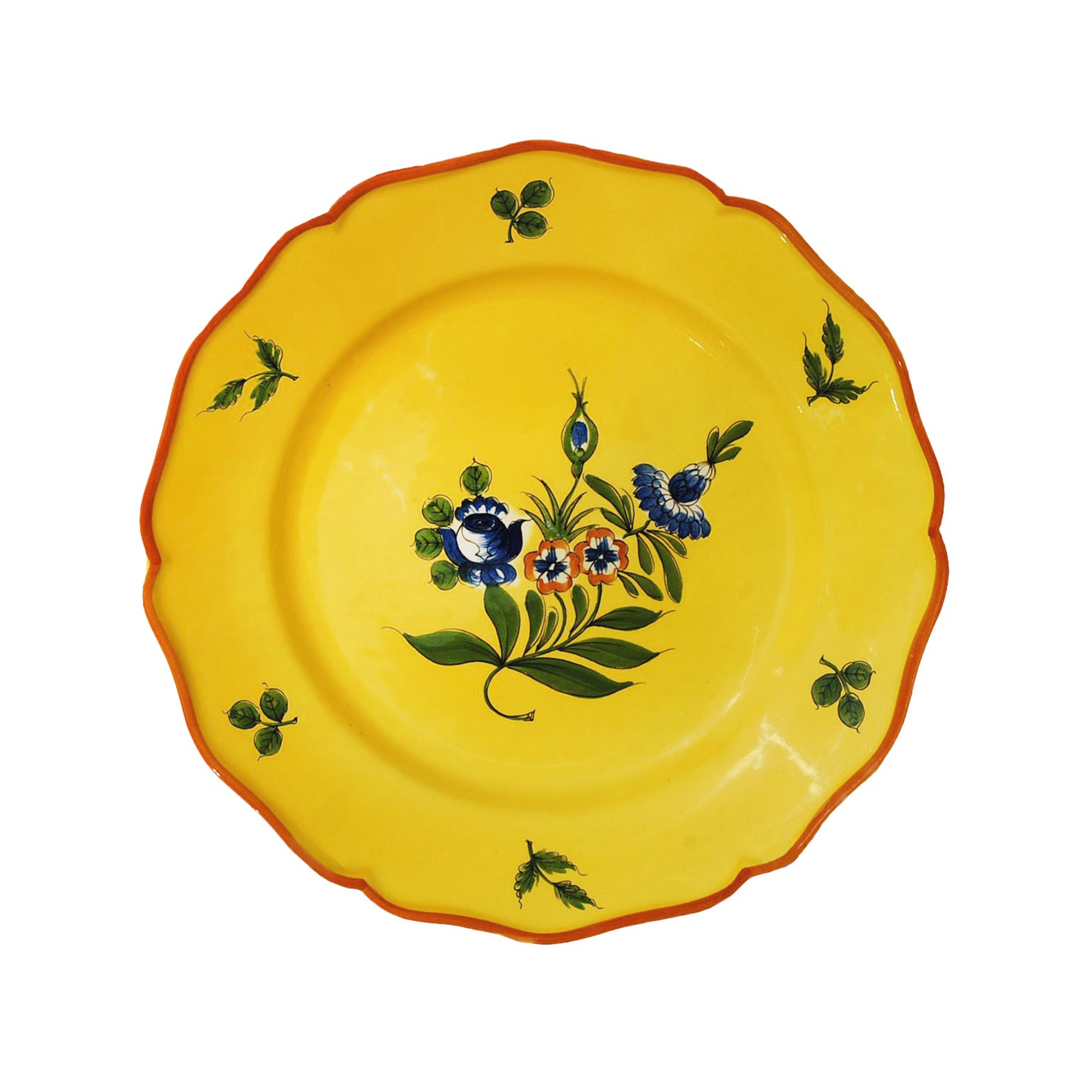 Marseille Dessert Plates in Yellow, Set of 6