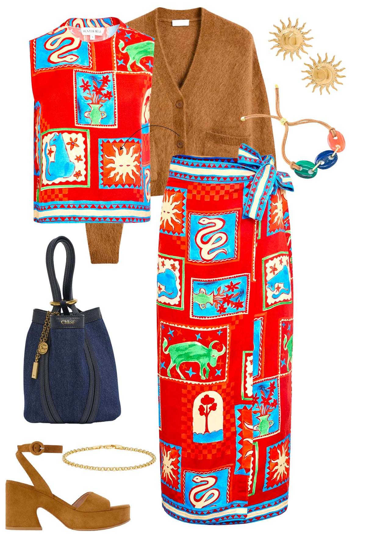 Paloma Wrap Skirt in Santa Fe