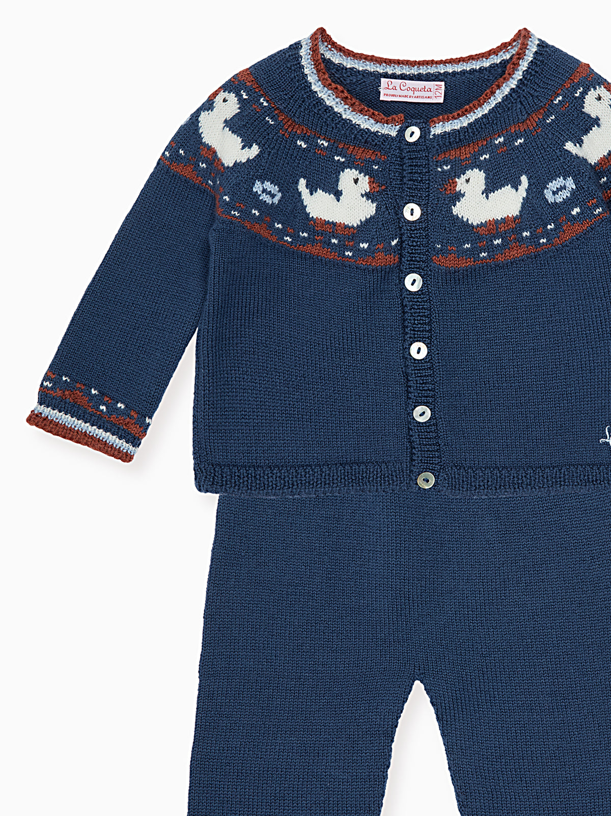 Mavi Merino Duck Baby Knitted Set