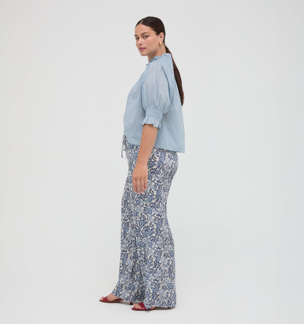 The Maxime Pant in Chedworth Paisley Blue