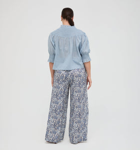 The Maxime Pant in Chedworth Paisley Blue