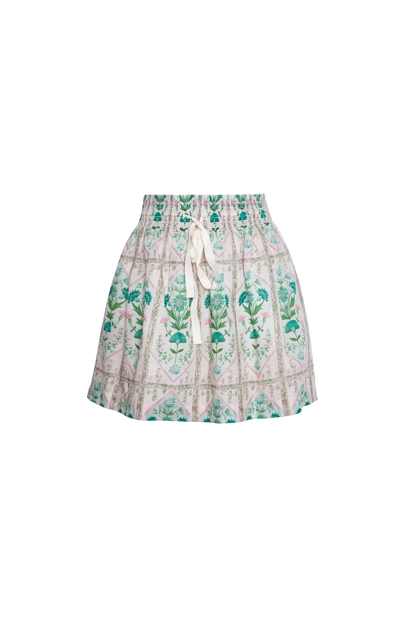 The Rosie Skirt in Pink Trellis paired with matching Kids Mayfair Top.