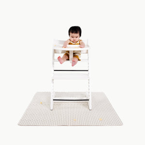 Meadow@baby in a highchair on the meadow mini