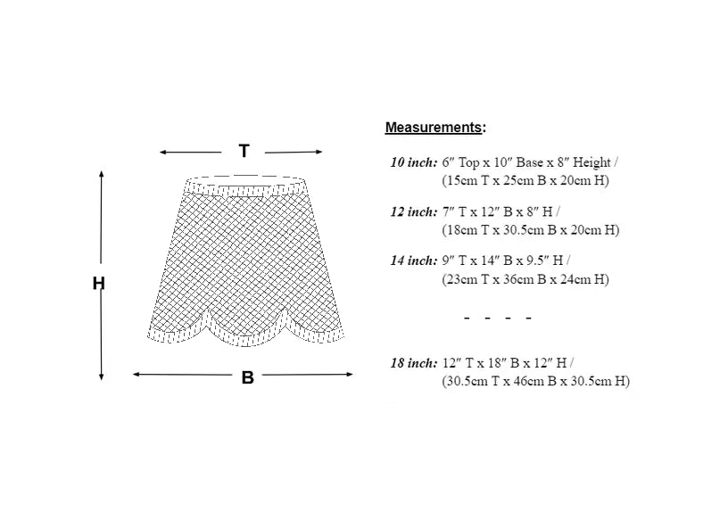 Twisted Paper Lampshade Scalloped in White