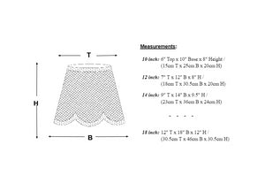 Twisted Paper Lampshade Scalloped in White