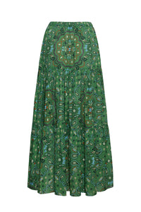 Melanie Skirt in Bandana Green