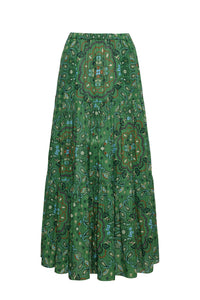 Melanie Skirt in Bandana Green