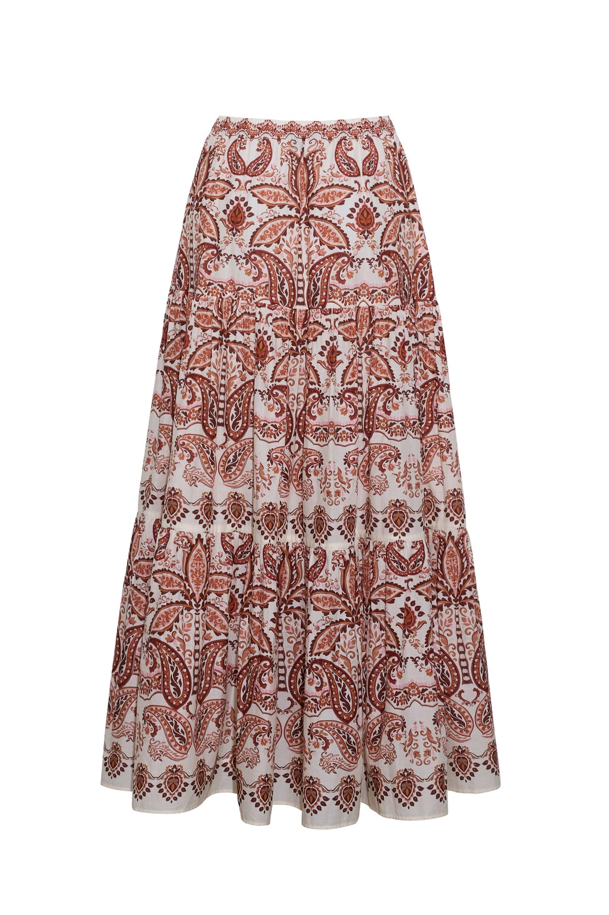 Melanie Skirt in Palm Paisley Ivory