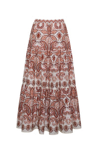 Melanie Skirt in Palm Paisley Ivory