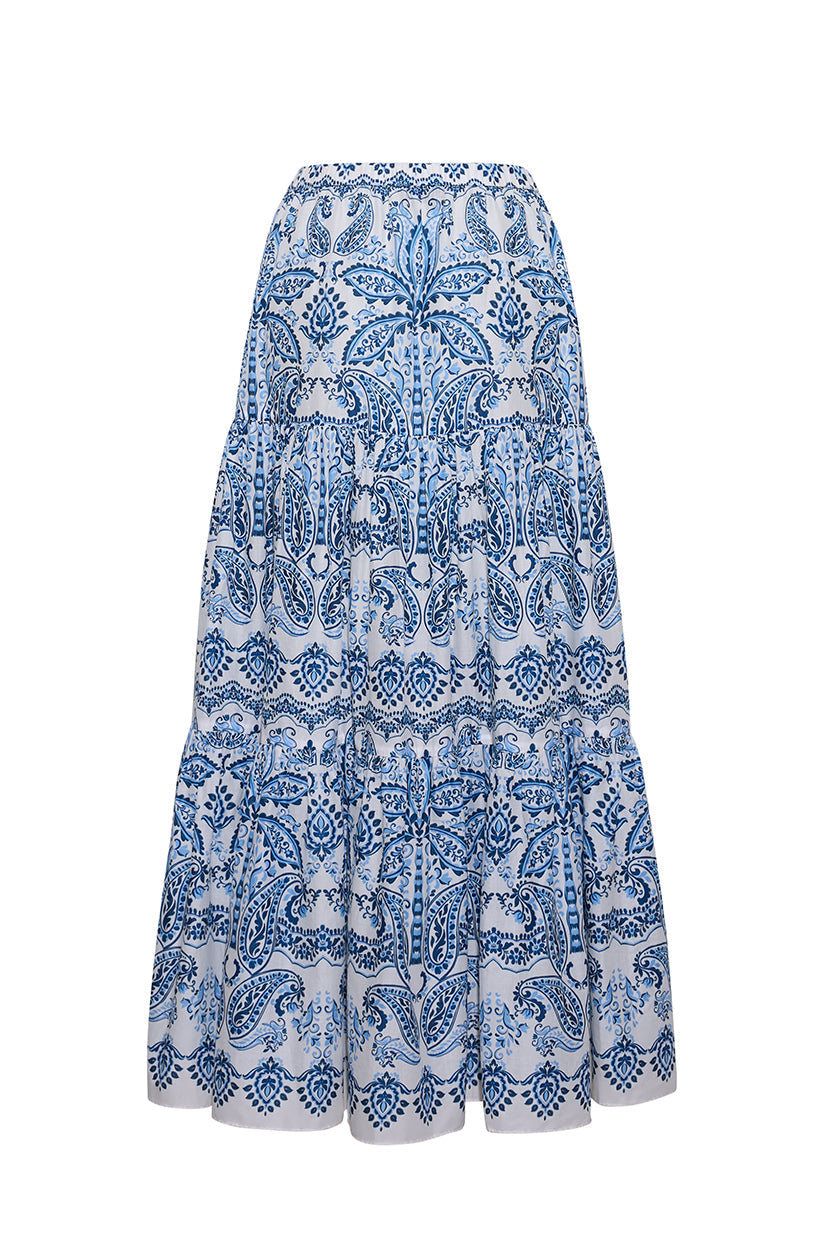Melanie Skirt in Palm Paisley Sky