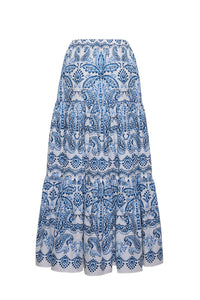 Melanie Skirt in Palm Paisley Sky