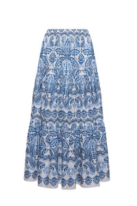 Melanie Skirt in Palm Paisley Sky