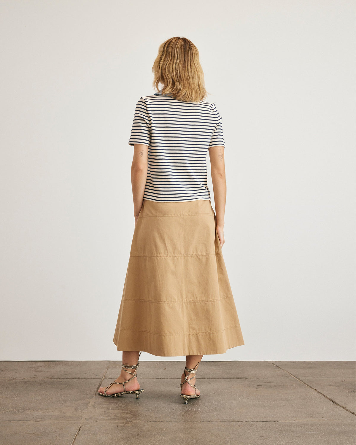 Melanie Top in Cream & Maritime Blue Stripe